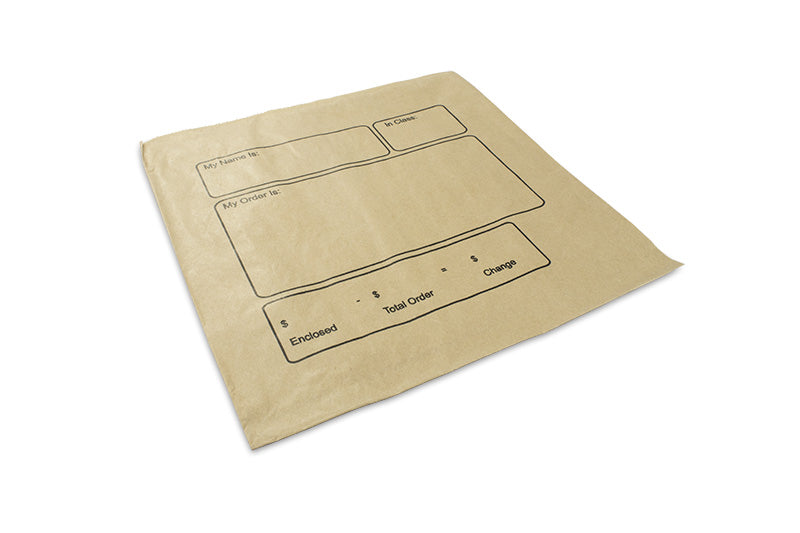 3 SQUARE PRINTED LUNCH BAGS PKT500