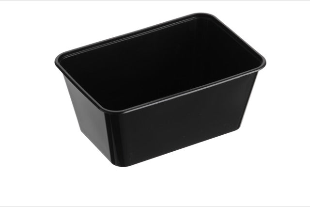 GENFAC 1000ML RECTANGLE CONTAINER BLACK (SLV 50)
