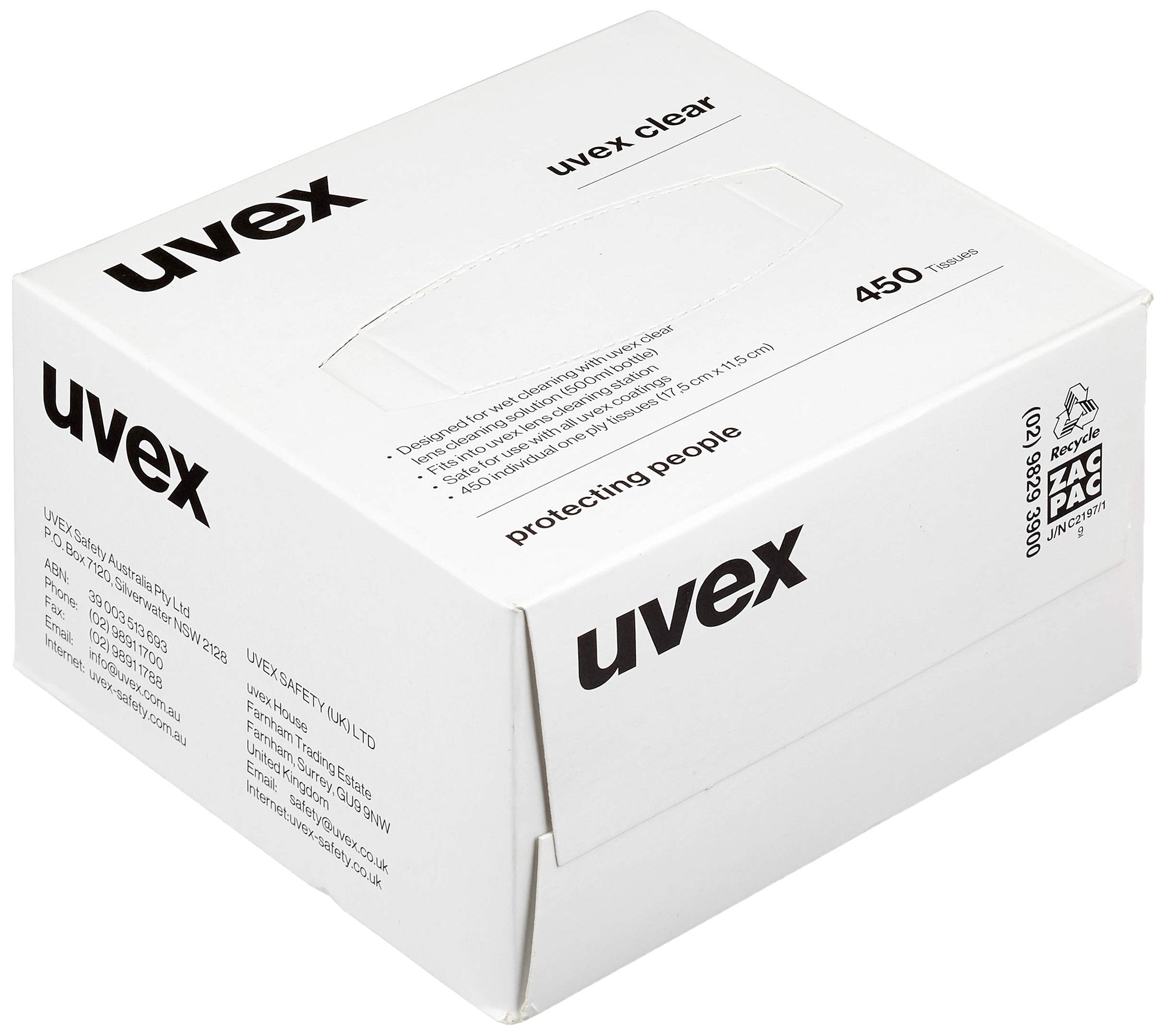 UVEX LENS CLEANING TISSUES