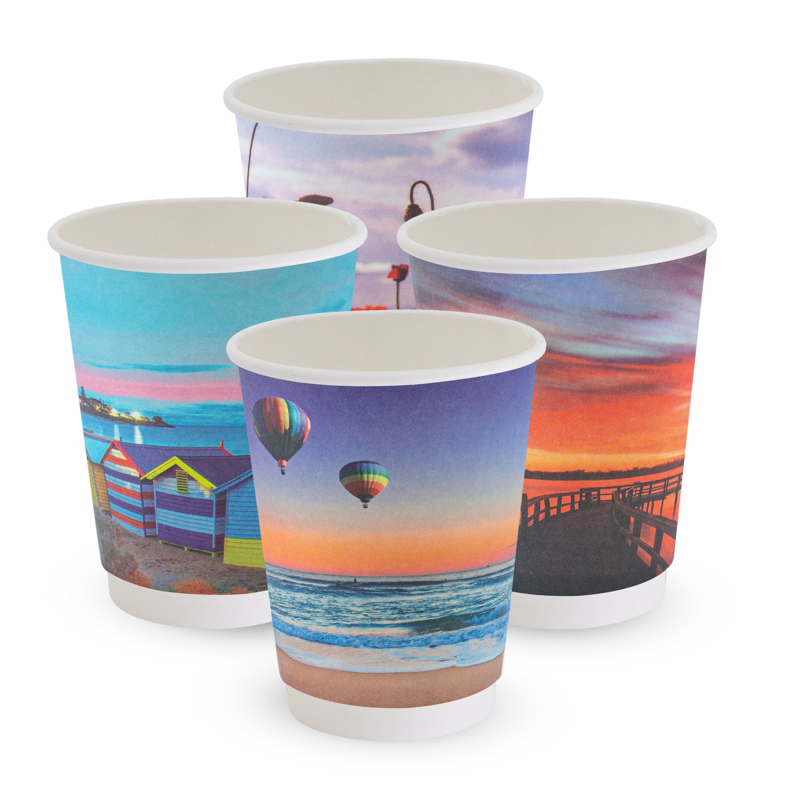 12OZ D/WALL PLA SMOOTH POSTCARD CUP