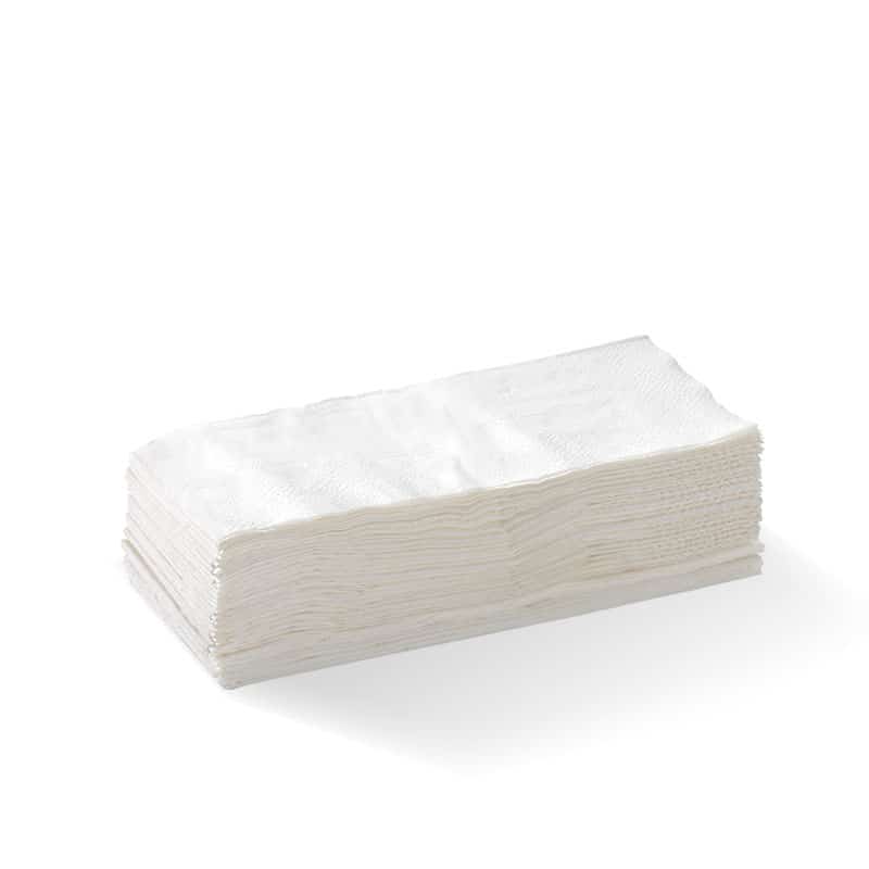 WHITE 2 PLY LUNCH NAPKIN 1/8 FOLD (PKT 100)