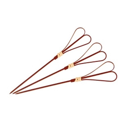 BAMBOO SKEWER HEART RED 120MM (PKT 100)