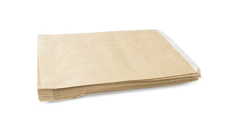 3 LONG GREASEPROOF BROWN BAGS (PKT 500)