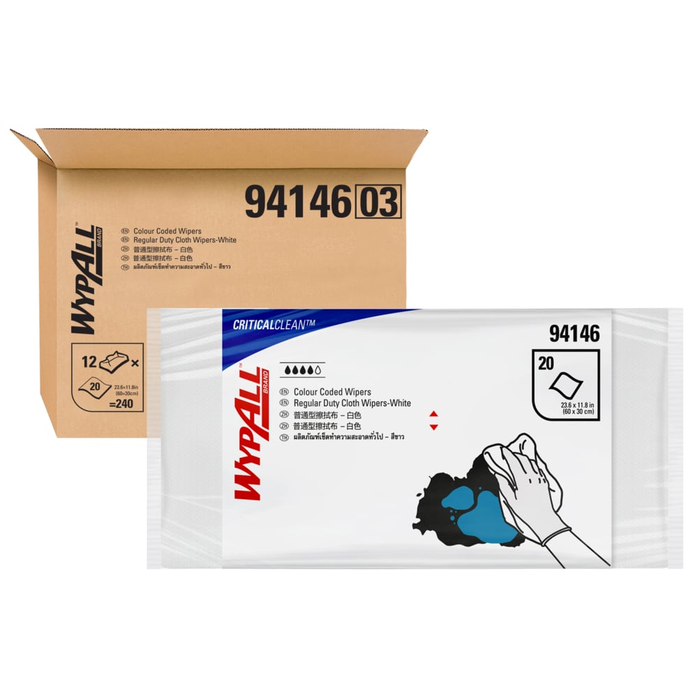 WORKFORCE WIPES WHITE PKT (12/CTN)