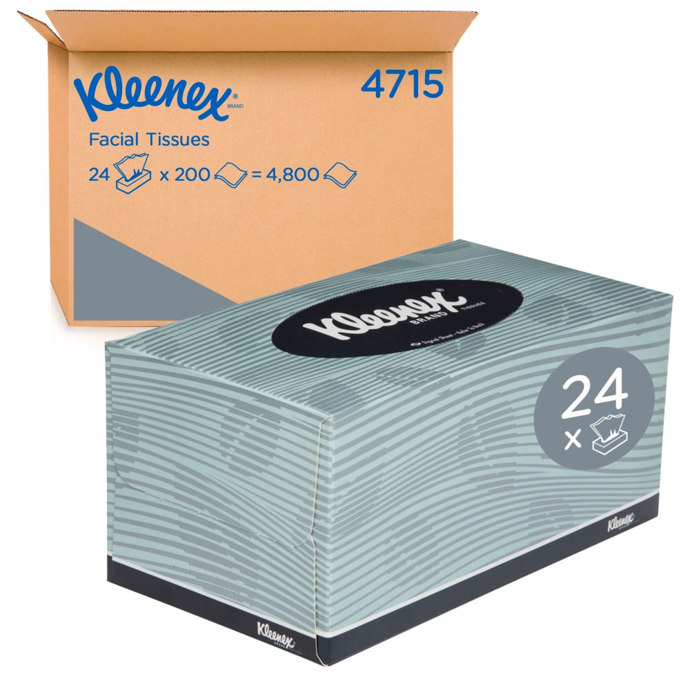 KLEENEX FACIAL TISSUES 200'S (24/CTN)