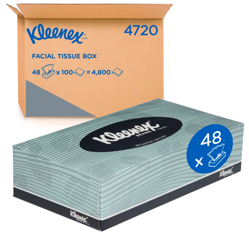 KLEENEX 2 PLY FACIAL TISSUES 100'S/(CTN)