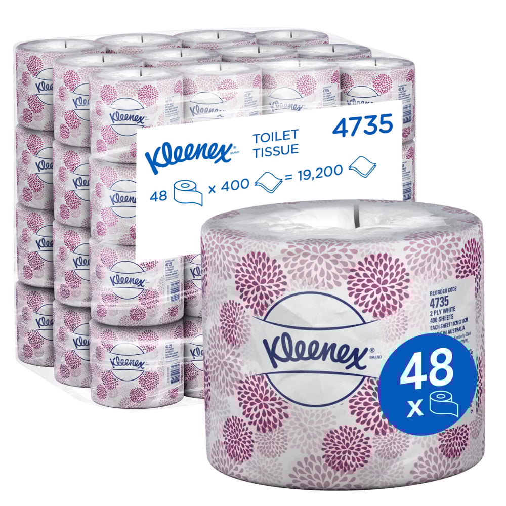 KCA 2 PLY 400 SHEET TOILET PAPER (CTN 48)