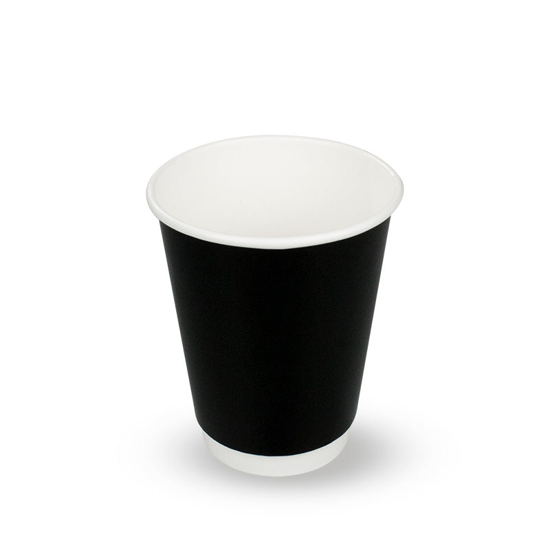 SMOOTH 12OZ D/WALL BLACK CUPS