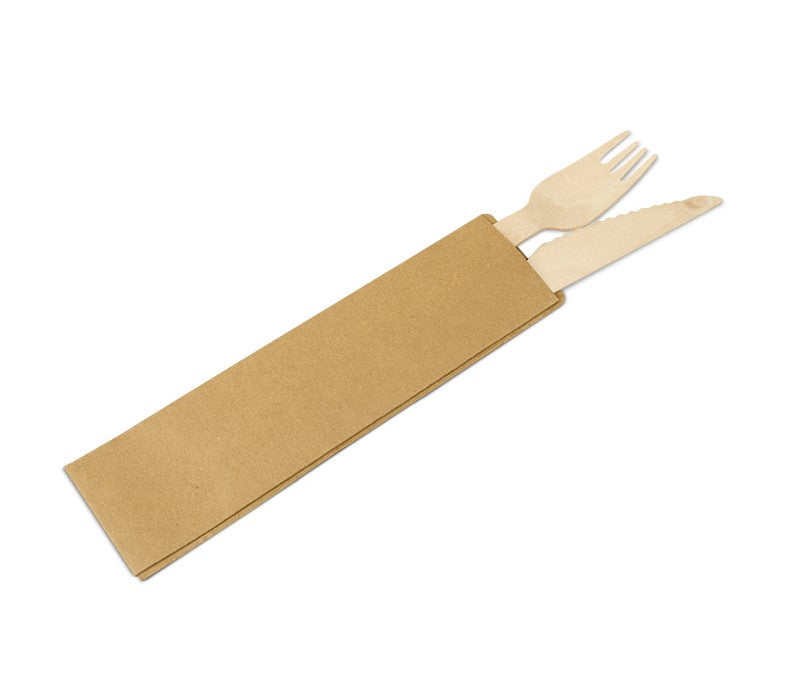 SHAMROCK KRAFT CUTLERY POUCH (CTN 1000)