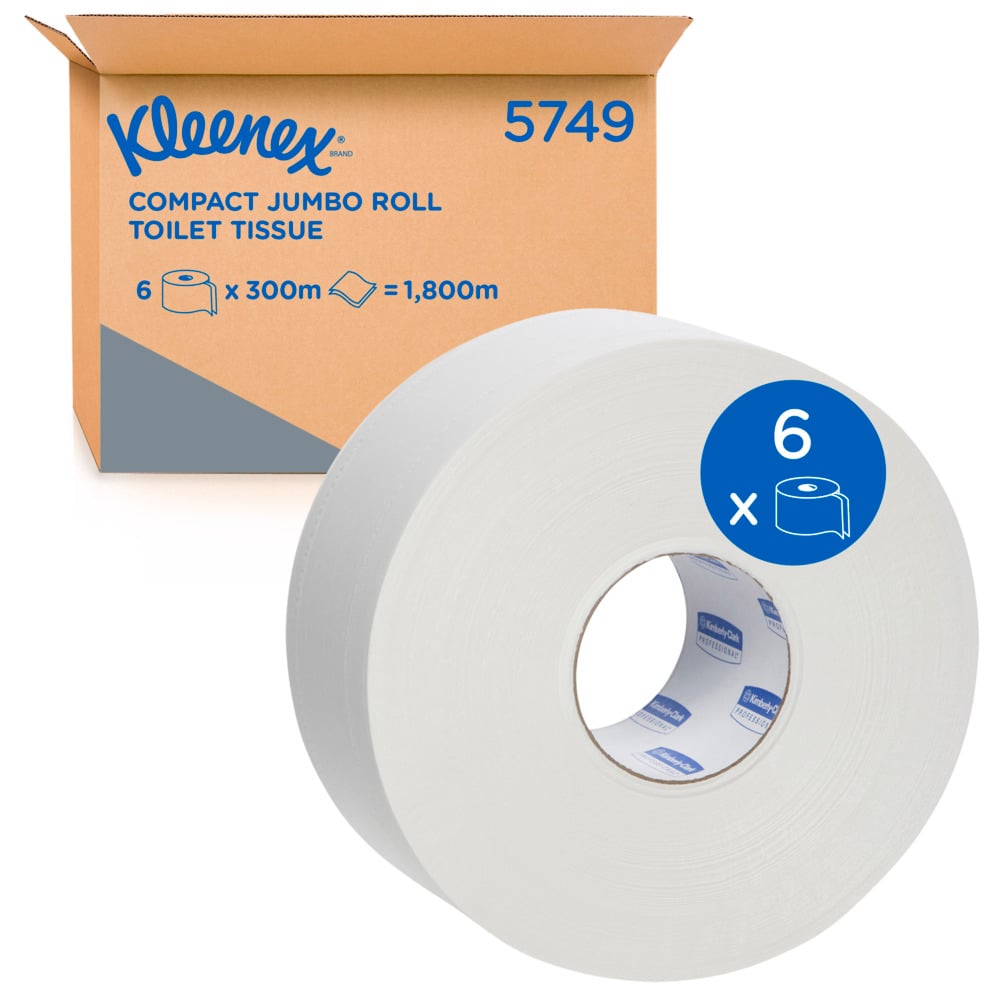 KLEENEX COMPACT JUMBO 2 PLY TOILET ROLL