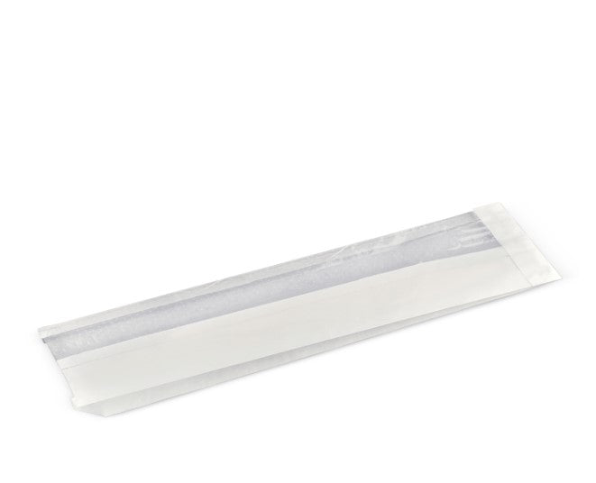WHITE BAGUETTE WINDOW BAGS D9340 (CTN 400)
