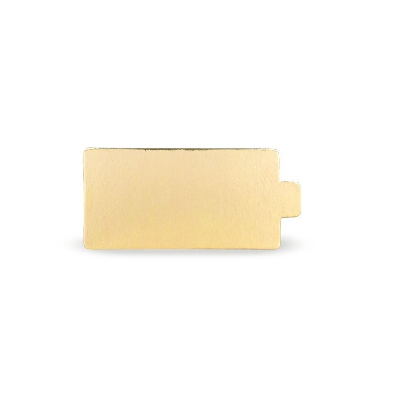 60X110MM GOLD RECTANGLE BOARDS WITH TABS (PKT 100)
