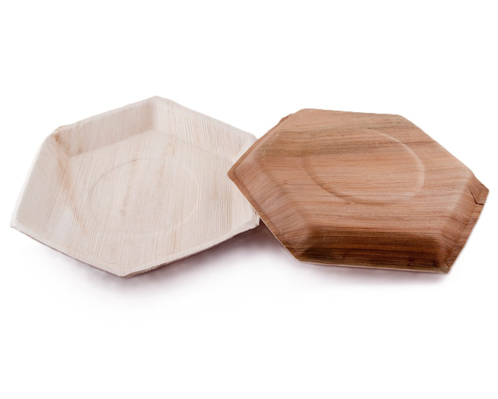 WOODEN HEX BOWL 120MM BAMBOO