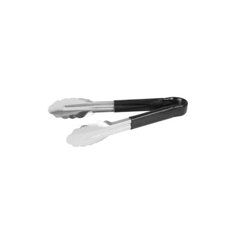 23CM BLACK PVC HANDLE S/STEEL TONG