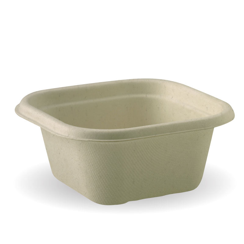 480ML SQUARE BIOCANE TAKEAWAY CONTAINER
