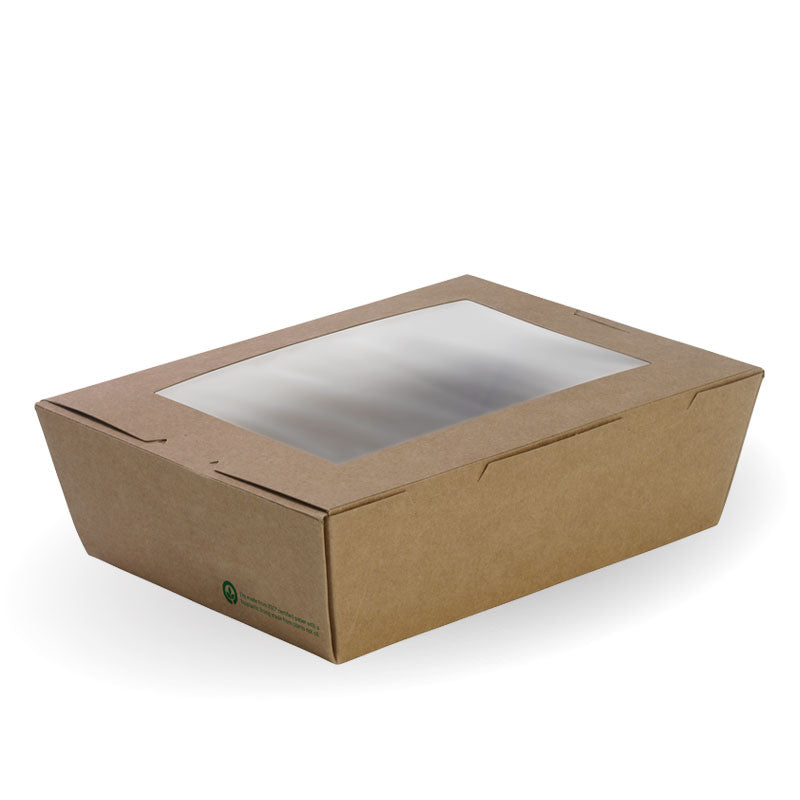BIOPAK LARGE LUNCH BOX WITH WINDOW (SLV 50)