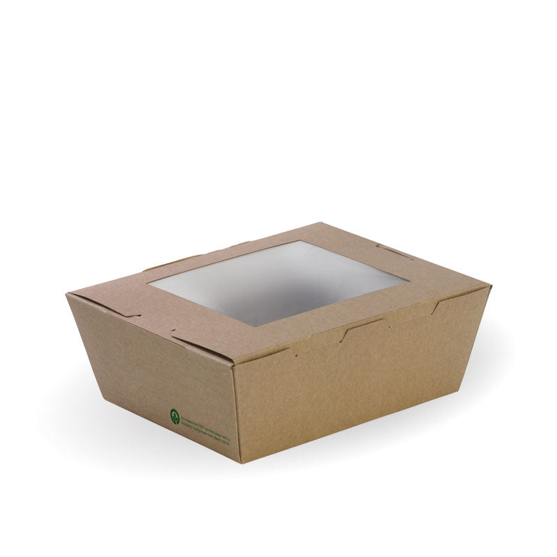 BIOPAK MEDIUM LUNCH BOX WITH WINDOW (SLV 50)