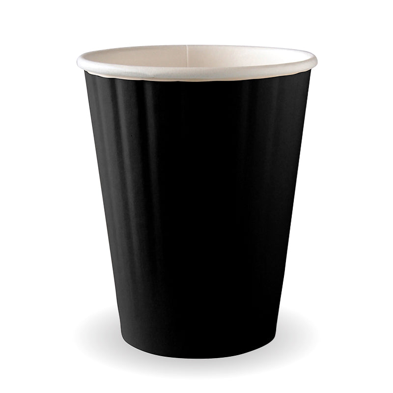 12OZ BLACK DOUBLE WALL BIO CUP (40/SLV)