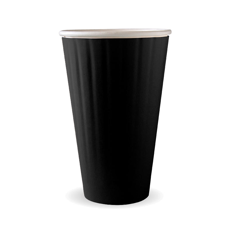16OZ BLACK DOUBLE WALL BIO CUP (40/SLV)