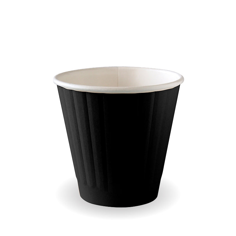 8OZ BLACK DOUBLE WALL BIO CUP (50/SLV)