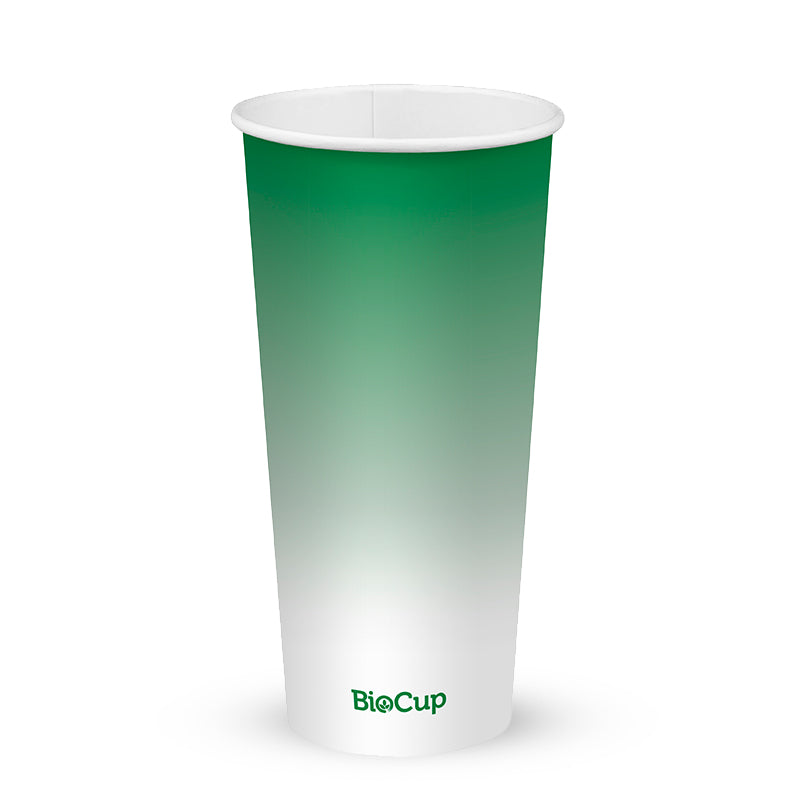 22OZ GREEN COLD PAPER CUP (50/SLV)
