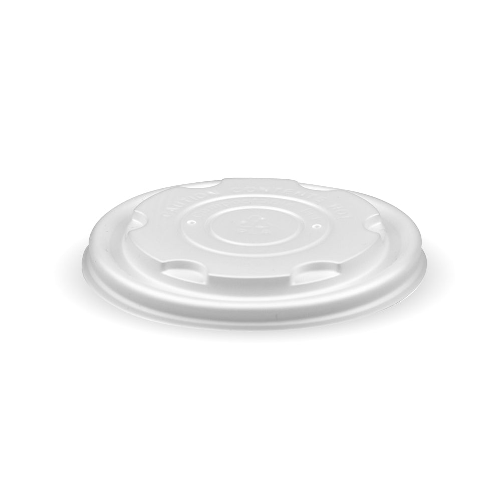 250ml / 8oz WHITE PLA BIOBOWL LID (50/SLV)