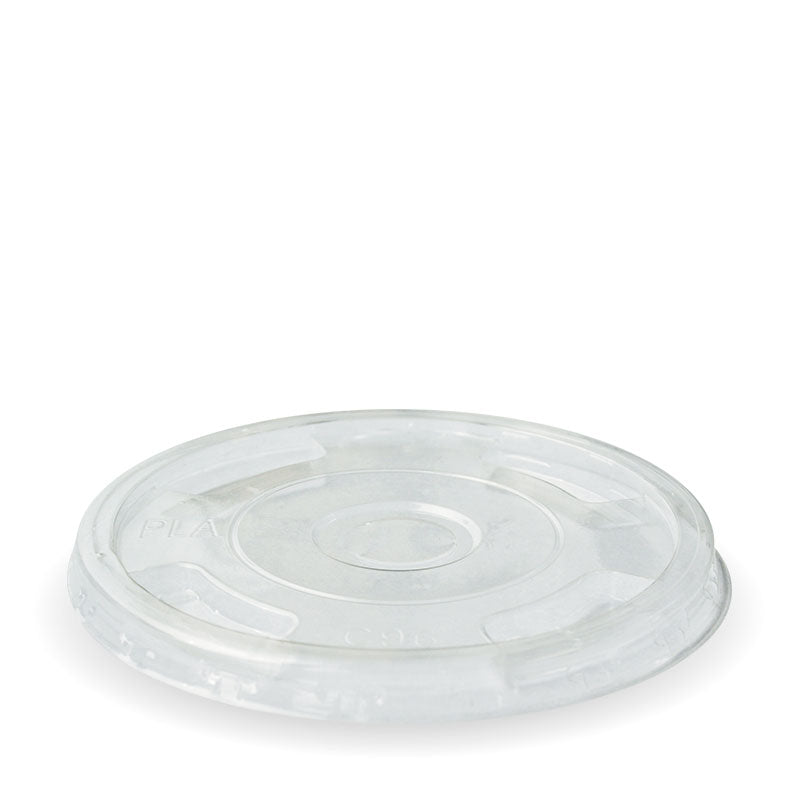 BIOPAK FLAT STRAW SLOT LID 300-700ML CUP (SLV 100)