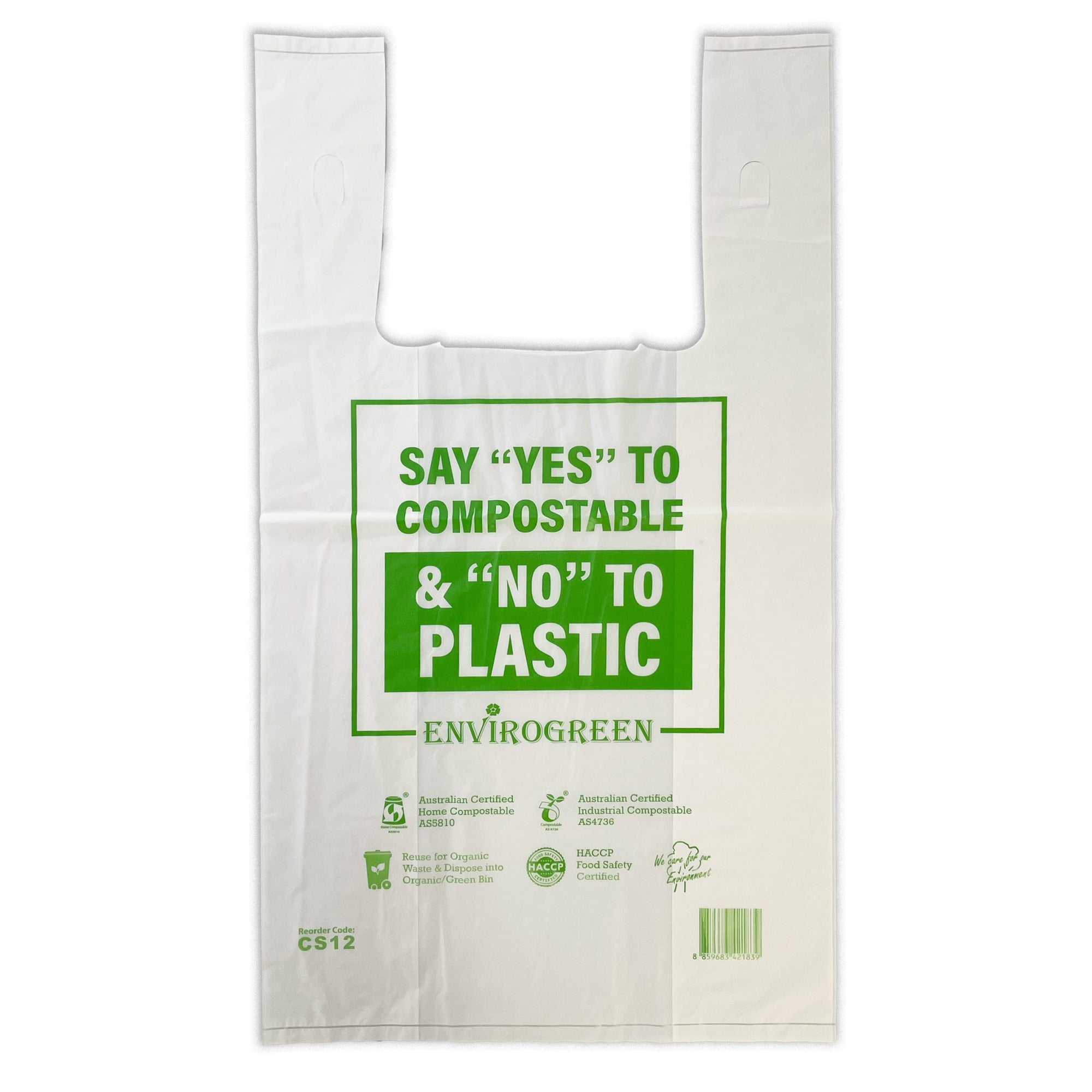 LARGE COMPOSTABLE SINGLET BAG (PKT 100)