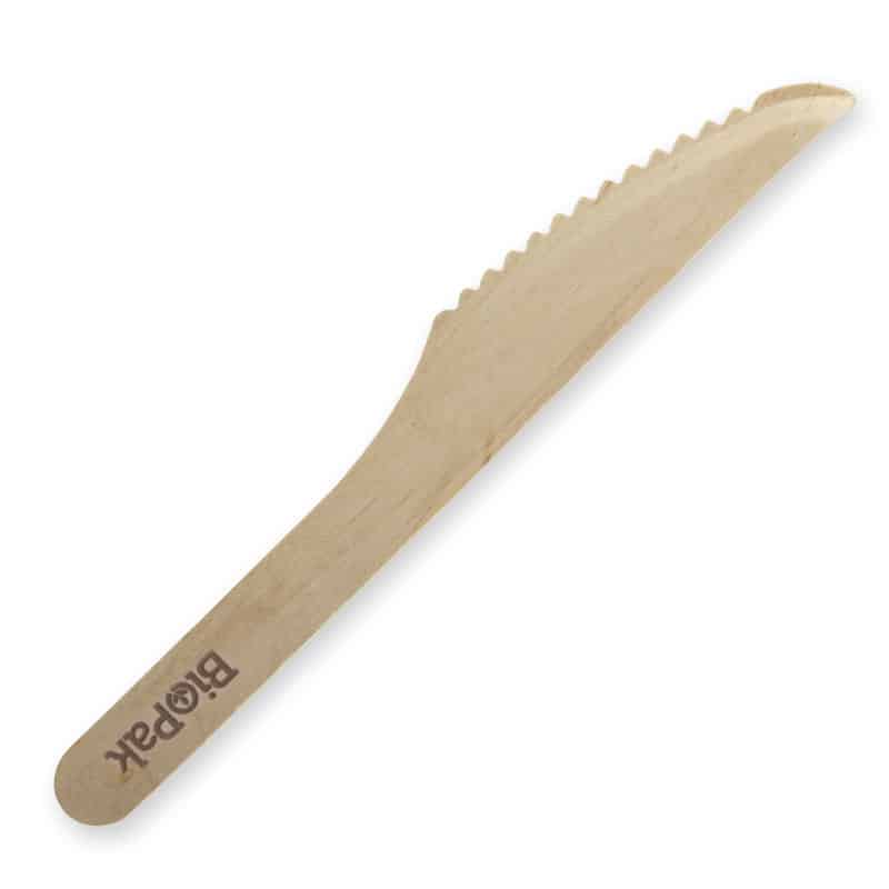BIOPAK WOODEN KNIVES (PKT 100)