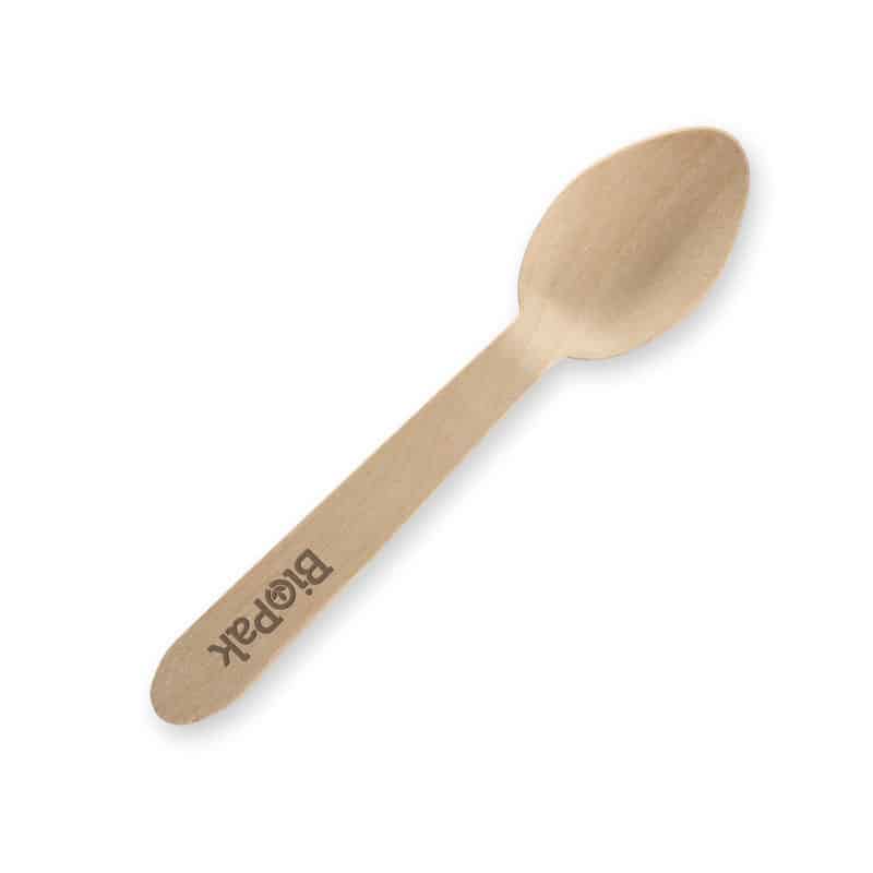 BIOPAK WOODEN TEASPOONS (PKT 100)