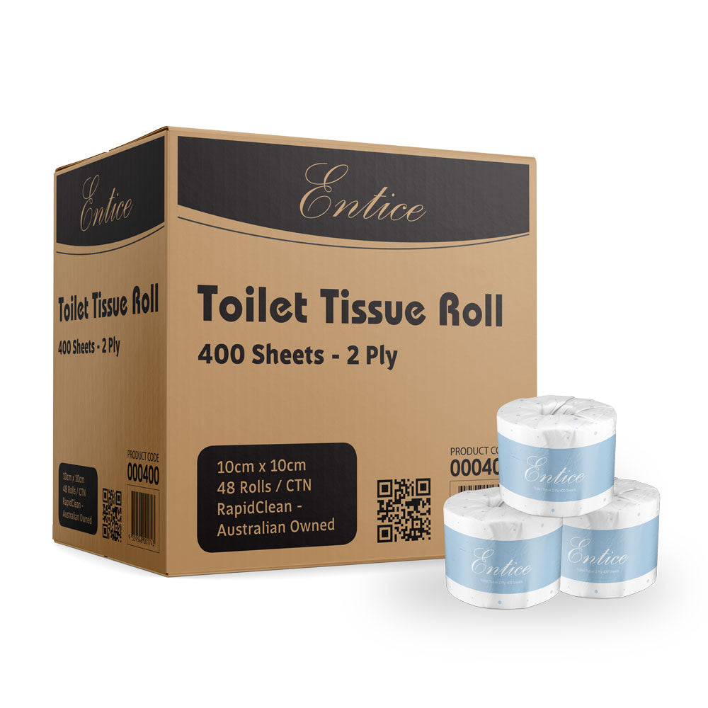 ENTICE 2 PLY 400 SHEET TOILET ROLLS