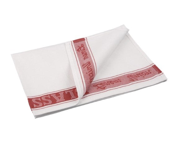 RED GLASS CLOTH 51 X 76CM