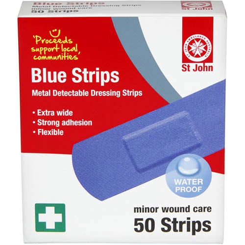 BLUE METAL DETECTABLE BANDAIDS