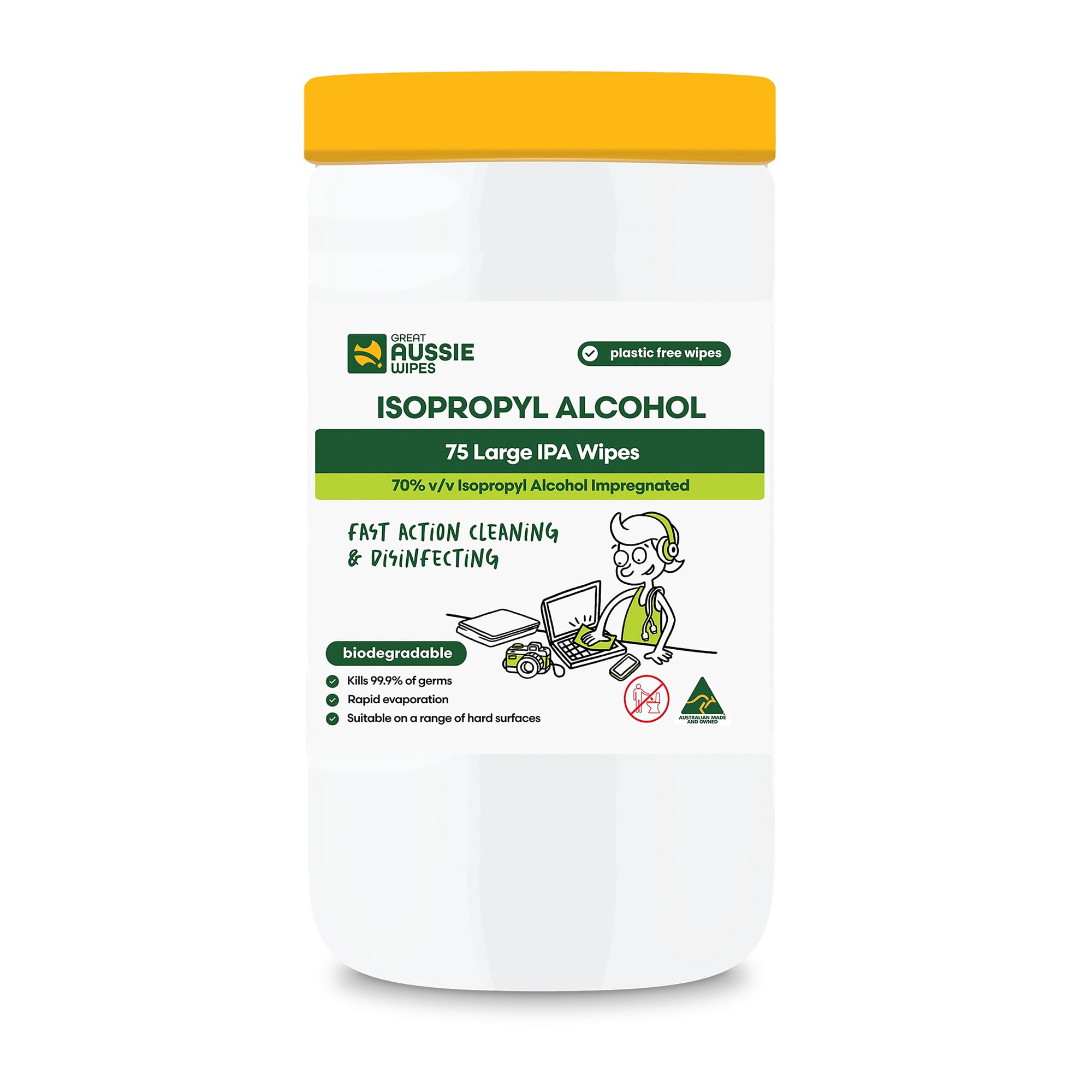 GREAT AUSSIE ISOPROPYL WIPES
