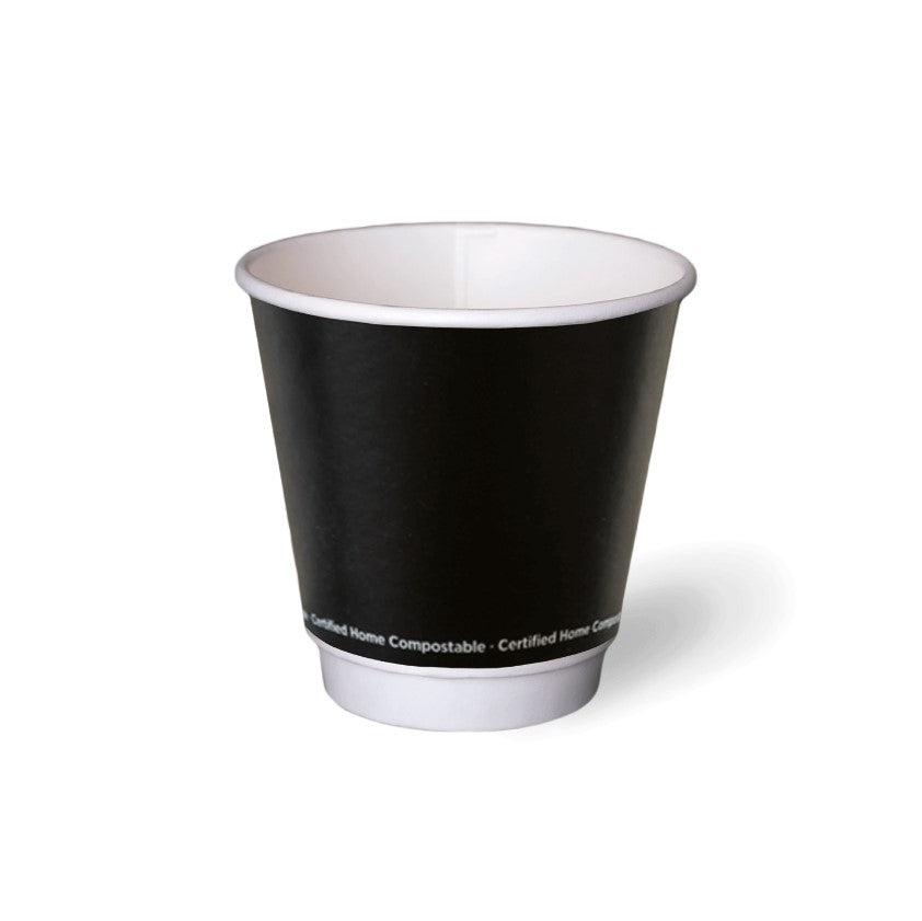 8OZ PLA D/WALL BLACK (CTN ONLY)
