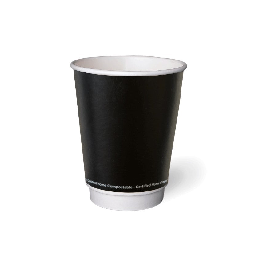 12OZ CUP PLA D/WALL BLACK (CTN 500)