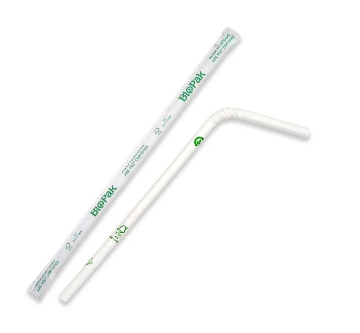 FLEXIBLE PAPER STRAWS IND. WRAPPED