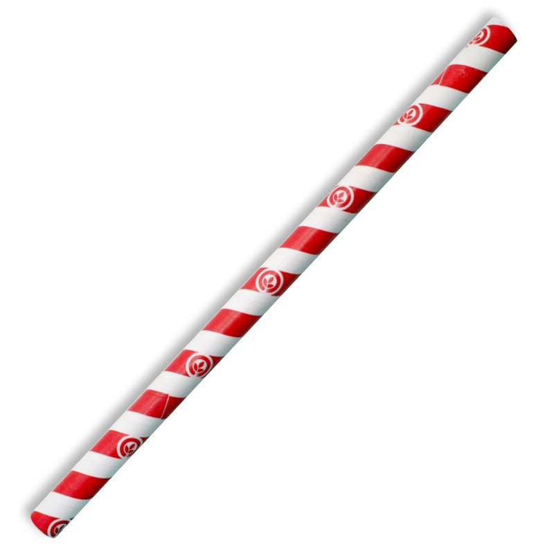 BIOSTRAW 10MM JUMBO RED STRIPE