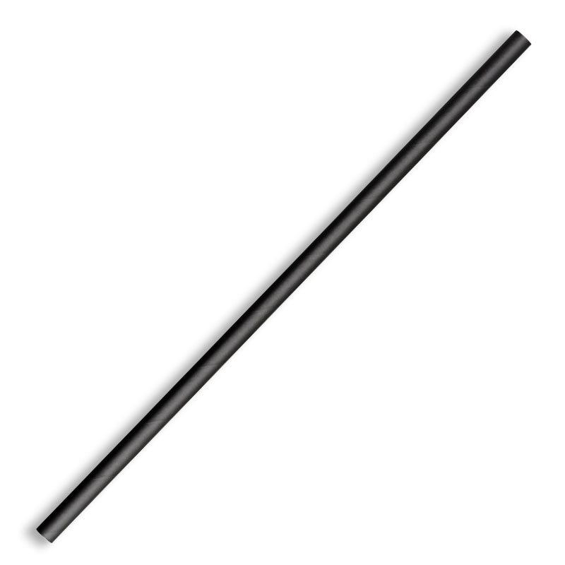 BIO PAPER STRAW REGULAR - BLACK