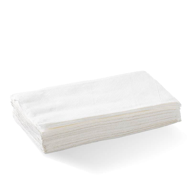 BIOPAK 2 PLY WHITE NAPKIN TABLE TOP (PKT 250)