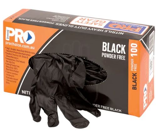 BLACK H/DUTY NITRILE XLARGE GLOVE PROCHOICE