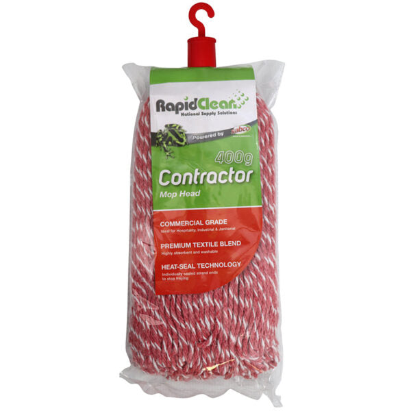 RAPID CLEAN CONTRACTOR RED MOP HEAD