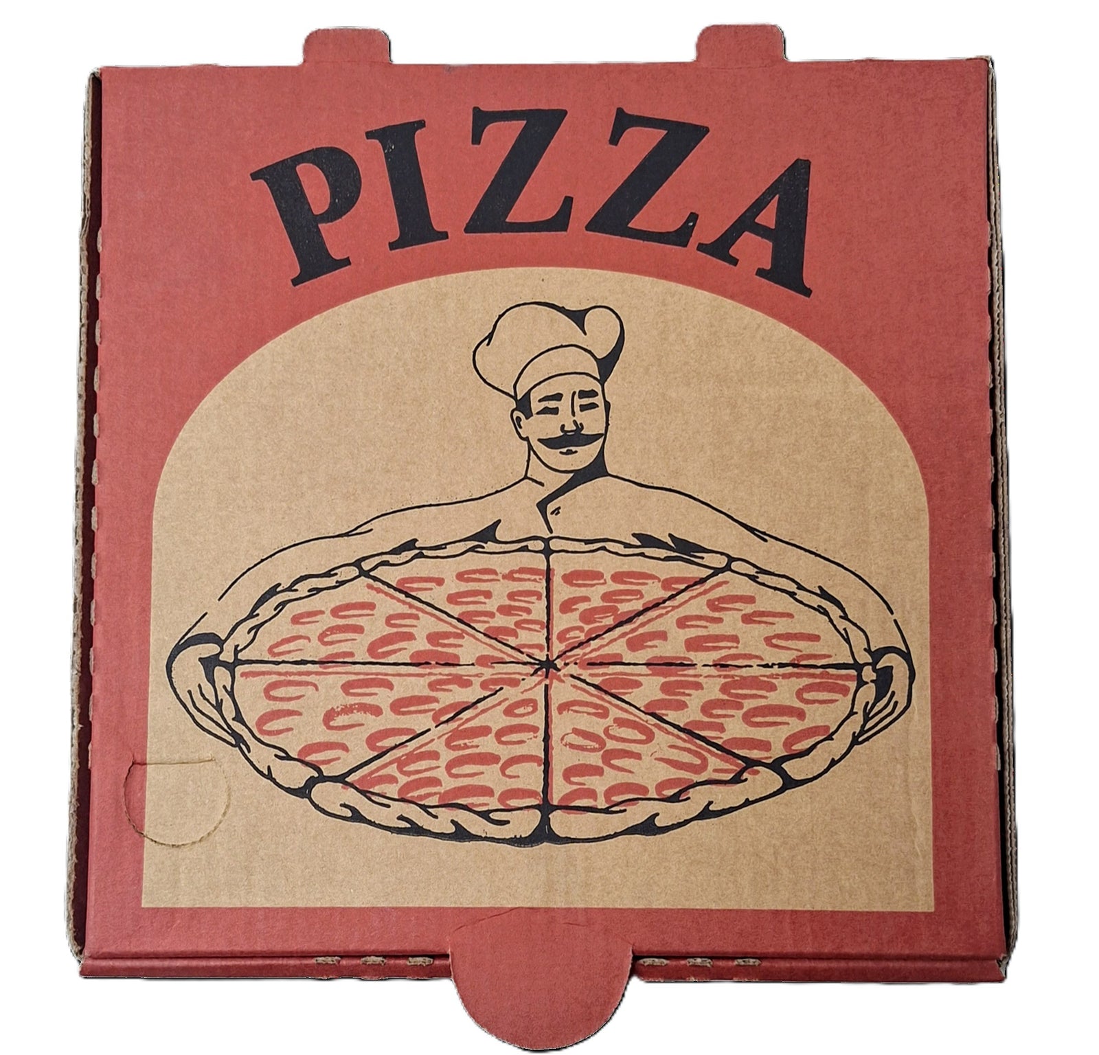 12'' PIZZA BOX PRINTED BROWN