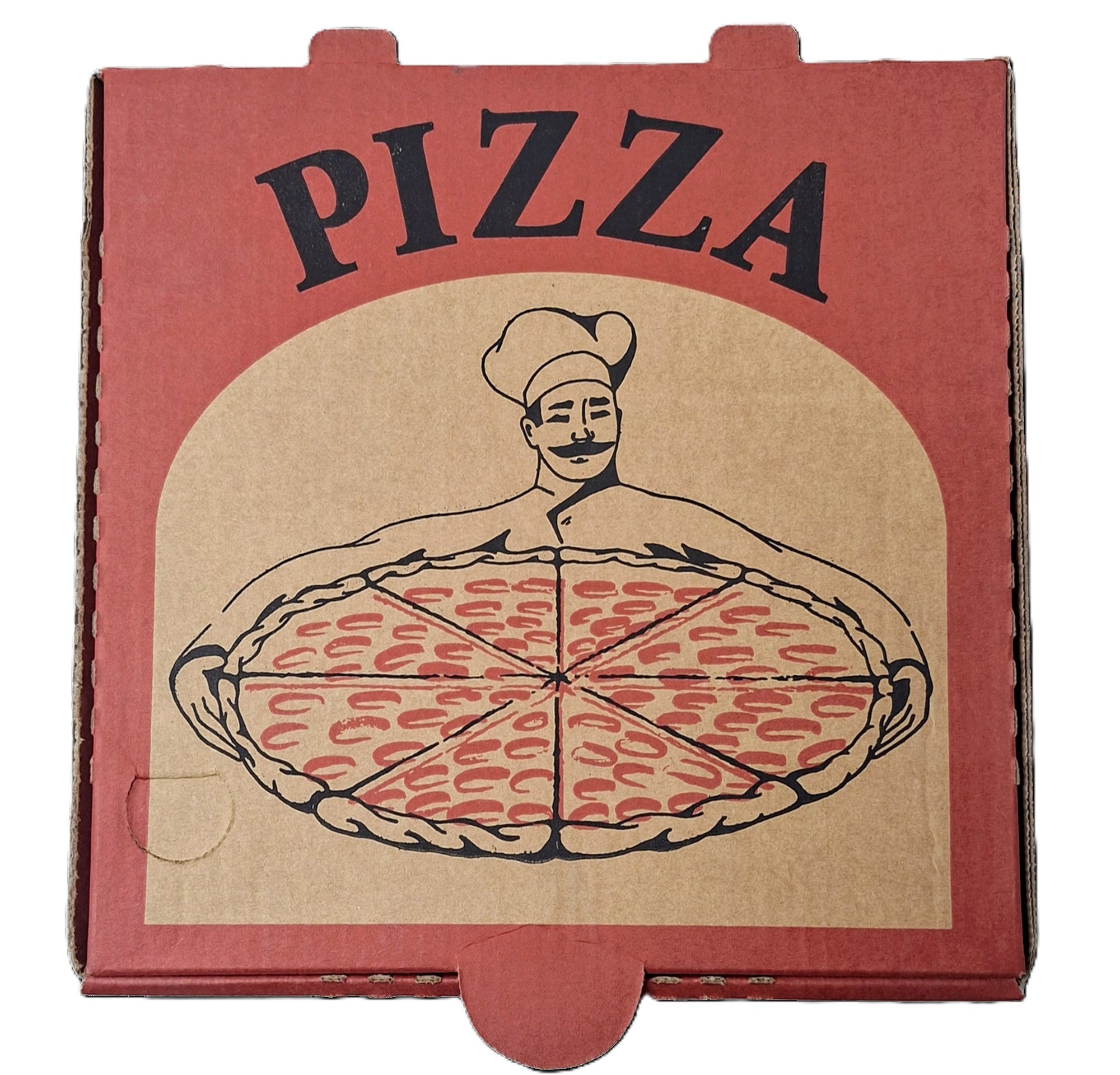 12'' PIZZA BOX PRINTED BROWN