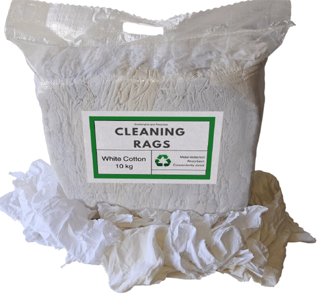 10KG WHITE RAGS