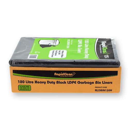 120L BLACK GARBAGE BAGS (PKT 25)