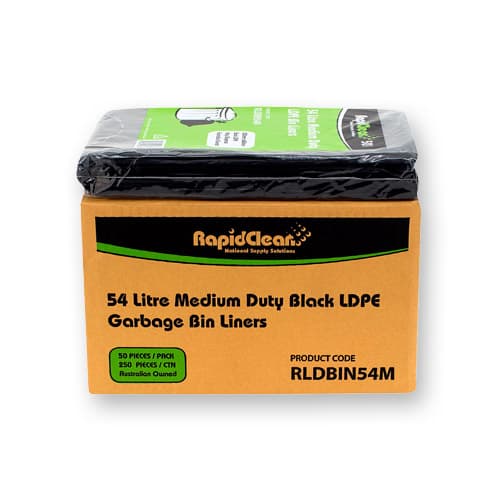 RAPID CLEAN 54L BLACK BIN LINER (PKT 50)