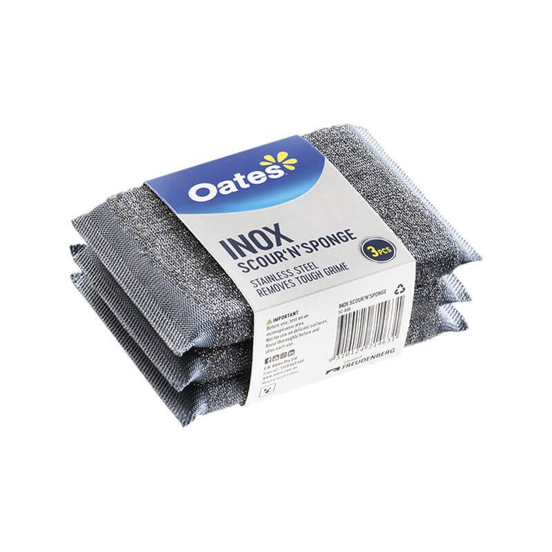 INOX SCOURER N SPONGE (PKT 3)