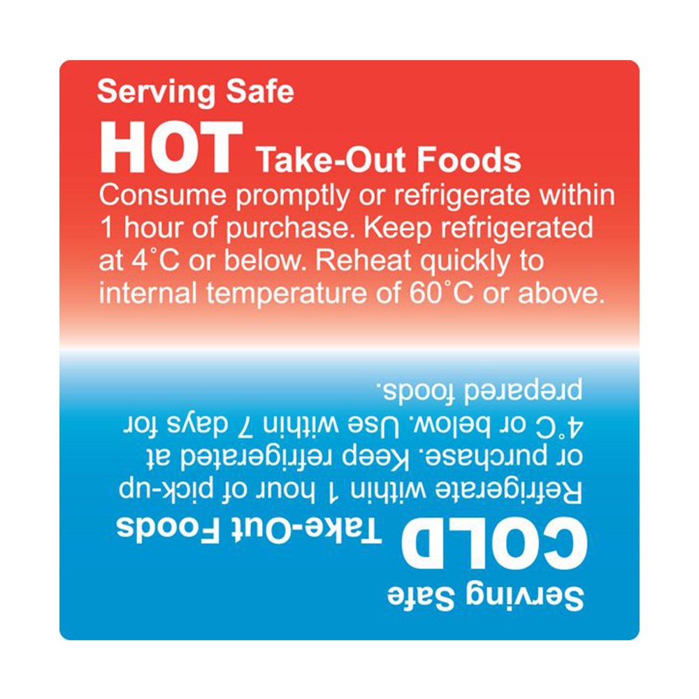 HOT/COLD SERVING SAFE LABEL ROLL 500